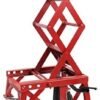 Hydraulic Red Moto Cross Lift XL Lifting Stand with Rollers for Motorcycle Maintenance and Repairs