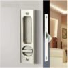 Mortise Lock for Sliding Door Invisible Recessed Handle Interior Latch Furniture Wooden Lock