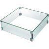 Fire-pit Glass Wind Guard Fence â€“ Durable Glass Flame Shield for Outdoor Fire Pits, Wind Protection and Safety Barrier for Campfires and Fireplaces