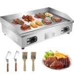 Double Burner Electric Grill Griddle â€“ 30-Inch Flat Hotplate, 4400W for Kitchen Cooking