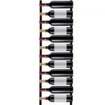 Vertical Wall-Mounted Wine Rack Bottle Holder  Vertical Metal Wine Shelf Support 12 Steel Bottles Alcohol Storage Unit Towels Kitchen Items for Home Bar