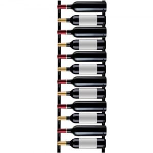 Vertical Wall-Mounted Wine Rack Bottle Holder  Vertical Metal Wine Shelf Support 12 Steel Bottles Alcohol Storage Unit Towels Kitchen Items for Home Bar