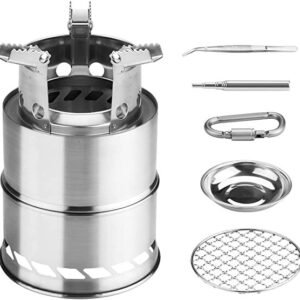 Outdoor Cooking Picnic Stainless Steel Wood Stove