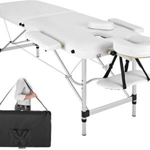 Mobile Aluminium Massage Table 2 Zones Height-Adjustable