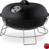 Portable Barbecue Kettle with Lid Picnic Grill with Large Grill Surface