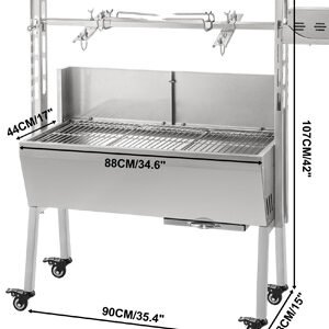 BBQ Lamb Goat Rotisserie Spit Roast Grill â€“ 37" Spit Hog Roaster, 60kg Capacity for Outdoor Barbecue Cooking