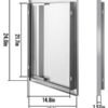 Outdoor Kitchen Access Doors 17"x24" Cabinet Doors for BBQ Island in Stainless Steel