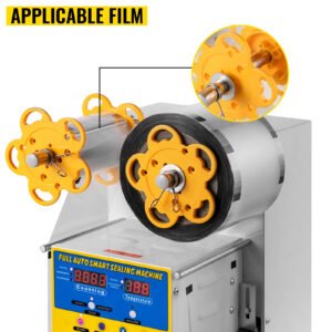 Automatic Cup Sealing Machine â€“ Fits 1-20cm Cup Height, Ideal for Boba Tea and Beverage Sealing