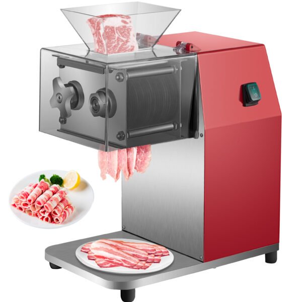 551 lbs/h 850W Commercial Meat Cutter Slicer â€“ Heavy-Duty Meat Shredding Machine with 7mm Blade for Efficient Food Preparation