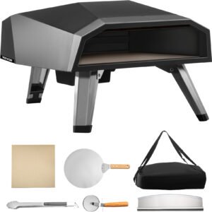 Portable Garden Outdoor Gas Pizza Oven With Steel Folding Legs & 12" Stone