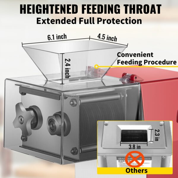Commercial Meat Shredding Machine, Meat Cutter Slicer, 551 lb/h, 850W, 3.5mm Stainless Steel Blade, High-Efficiency Meat Processing for Restaurants and Butchers