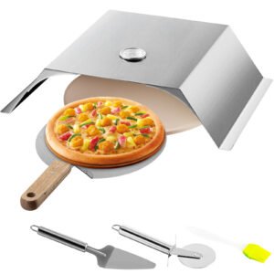 Pizza Oven Grill Kit For a 22" grill, a stainless steel pizza oven