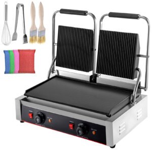 Double-Sided Electric Griddle Contact Grill â€“ Panini Press and BBQ Maker for Indoor Grilling by Pannini