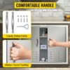 BBQ Access Door with Vent â€“ 76x53cm Vertical Island Door with Rust-Proof Wall for Outdoor Kitchen Storage
