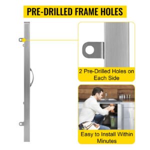 BBQ Kitchen Stainless Steel Double-Walled Door â€“ 24"H x 31"W for Durable Outdoor Kitchen Storage
