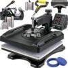 Heat Press Machine 8-in-1 Heat Press Set 15x15-inch Sublimation Press for T-Shirts, Mugs, Hats, and More Custom Printing