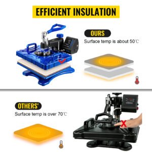 12 x 15-Inch 6-in-1 Heat Press Machine â€“ Versatile Sublimation Machine for T-Shirts, Shoes, Mugs, and More