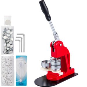 Button Badge Maker Punch Press Machine with Circle Cutter â€“ 500 Pcs 58mm (2.28") Buttons