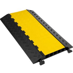 Extreme Cable Ramps 5 Channel Rubber Cable Protectors â€“ Heavy-Duty 66,000lbs Capacity for Safe and Organized Cable Management