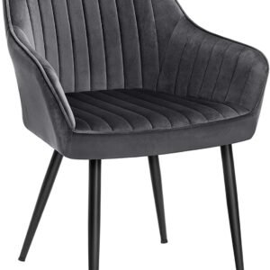 Metal Legs, Dining Chair, Armchair, Upholstered Chair with Armrests