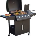 Outdoor Garden BBQ Grill with 4 Burners and 1 Side Burner in Gas