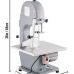 Commercial Stainless Steel Meat & Bone Cutting Machine Workbench â€“ Adjustable Thickness (0-8.3 inches) for Fish, Pork, Beef