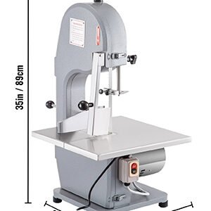 Commercial Stainless Steel Meat & Bone Cutting Machine Workbench â€“ Adjustable Thickness (0-8.3 inches) for Fish, Pork, Beef