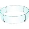 Fire Pit Wind Guard â€“ Round Glass Shield, 24 x 24 x 6 Inch Glass Flame Guard for Outdoor Fire Pits