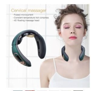 Electric Pulse Neck Massager Tens Massager Cervical Pain Relief Shoulder Relaxation Therapy Deep Tissue Massage Remote Control