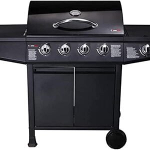 Garden Grill with 4+1 Gas Burners â€“ Outdoor Barbecue Cooking Station with Side Burner, Stainless Steel Design, and Large Cooking Surface