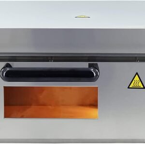 Commercial Electric Pizza Oven Maker with Timer, Stainless Steel Construction, Adjustable Temperature for Consistent Pizza Cooking.