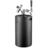Black 270oz (8L) Pressurized Growler Mini Beer Keg â€“ Draft Growler for Home Brewing and Beer Storage