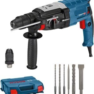 Professional Hammer Drill (880 Watt, Max Concrete Drilling Diameter: 28 mm, Includes Set of 6 SDS-Plus Perforation Scissors in L-Case)