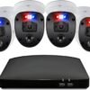 Home DVR Security Camera System with 1TB HDD, 4 Cameras, 8-Channel 1080p Full HD Indoor & Outdoor Wired CCTV Surveillance