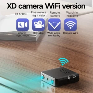 HD 1080p Lightweight Wifi Mini Camera Night Vision Video & Audio Recorder Motion Detection Micro Camcorder App Remote Monitoring