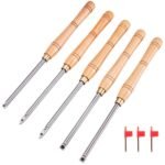 5-Piece Carbide Lathe Tool Set â€“ Diamond, Round, Square Cutters for Precision Turning, Durable Lathe Chisels with Ergonomic Grip