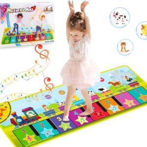 Children's Music Piano Mat, Educational Toy for 1-4 Years Boys and Girls, Interactive Birthday Gift for Toddlers and Babies