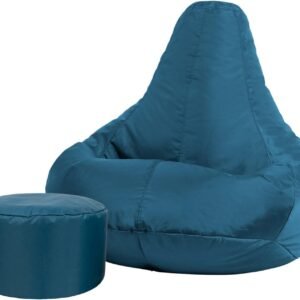 Durable & Comfortable Bean Bag Seat with Foot Stool â€“ Relaxing Lounge Chair for Home and Office Use