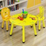 Durable Wooden Table & Chairs Set for Kids, Sturdy Construction, Perfect for Playrooms or Learning Spaces