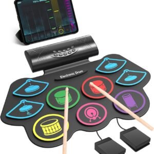 Electronic Drum Kit â€“ Roll-Up Drum Set Supporting DTX Kits with Hand Percussion and Portable Design
