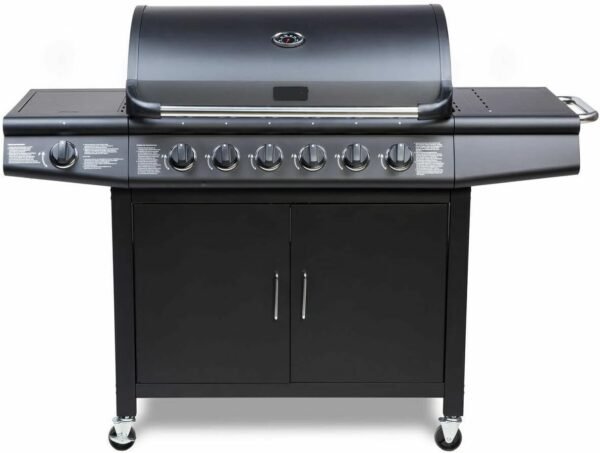 Pro Deluxe 7-Burner Gas Grill with 6+1 Burners, Stainless Steel Warming Rack, Side Burner, Built-in Temperature Gauge â€“ Perfect for Home Garden Parties & Outdoor Cooking