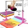 Adjustable gymnastics High Bar Kit for children ,With Mats and unique fold away system.