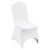 100pcs Chair Covers White Arched Front Spandex Lycra Wedding Party