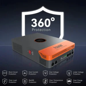8kw-12KW Hybrid Solar Inverter 48V 220V 415V Three Phase On Off Grid System Dual MPPT 180A 260A Solar Charger Pure Sine Wave Output for Home Commercial Industrial Use