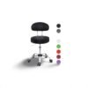 swivel stool with backrest Roller Stool, Work Stool, Height-Adjustable 47-60 Cm, Swivel Stool with Wheels, Office Chair, Swivel Chair, Cosmetic Stool