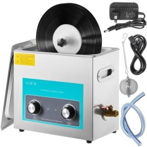 6L Vinyl Ultrasonic Cleaner with Foot Pedal Mop Bucket with 145cm Stainless Steel Handle, 5 Microfiber Mop Heads & 5 Cleaning Cloths - Ideal for Easy Floor Cleaning and Home Use
