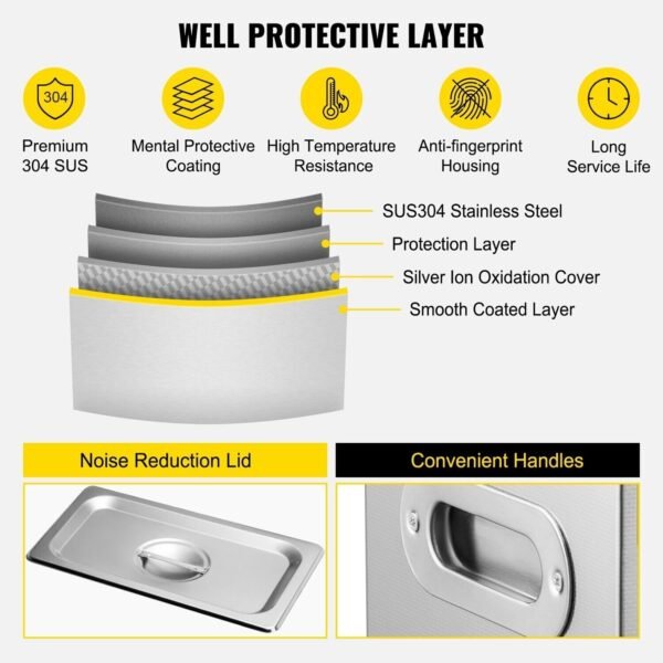 6L Vinyl Ultrasonic Cleaner with Foot Pedal Mop Bucket with 145cm Stainless Steel Handle, 5 Microfiber Mop Heads & 5 Cleaning Cloths - Ideal for Easy Floor Cleaning and Home Use - Image 12