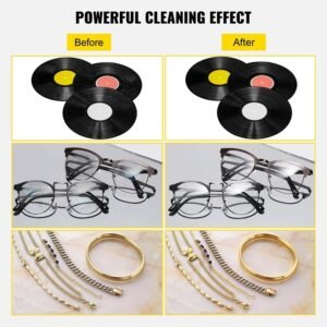 6L Vinyl Ultrasonic Cleaner with Foot Pedal Mop Bucket with 145cm Stainless Steel Handle, 5 Microfiber Mop Heads & 5 Cleaning Cloths - Ideal for Easy Floor Cleaning and Home Use