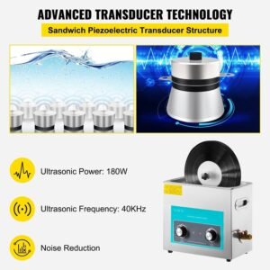 6L Vinyl Ultrasonic Cleaner with Foot Pedal Mop Bucket with 145cm Stainless Steel Handle, 5 Microfiber Mop Heads & 5 Cleaning Cloths - Ideal for Easy Floor Cleaning and Home Use
