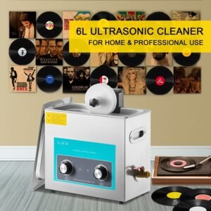 6L Vinyl Ultrasonic Cleaner with Foot Pedal Mop Bucket with 145cm Stainless Steel Handle, 5 Microfiber Mop Heads & 5 Cleaning Cloths - Ideal for Easy Floor Cleaning and Home Use